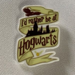 NWT. Handmade I’d Rather Be At Hogwarts Pin Brooch!